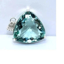 Colgante de plata maciza 925 con topacio natural de aguamarina de 100 quilates piedras preciosas sueltas
