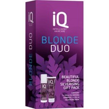 IQ Intelligent Haircare Rubio Dúo Paquete de Regalo (Champú y Mascarilla Plateados)