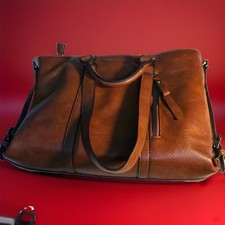 Nuevo Mujeres Grande Cuero PU Bolso de Mano Viaje Bolso de Hombro Cartera Bolso Elegante