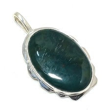 Colgante de joyería de plata de ley 925 hecho a mano con piedras preciosas de jade verde regalos