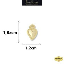 Pendente Sacro Cuore Votivo Oro 18kt 750% prima misura