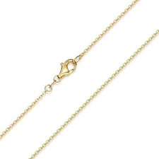 MATERIA cadena de anclaje de oro 925 plata de ley collar de 1,2 mm chapado en oro en 40-80 cm