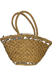 Bolso de Mano Sondra Roberts Cuadrado Para Mujer Cesta Grande Playa Verano Francés
