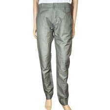 Pantalones informales Antony Morato verde para hombre mezcla de lino talla 48x32 (US 32X34) NUEVOS SIN ETIQUETAS