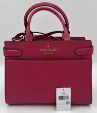 Cartera de cuero mediana para mujer Kate Spade New York Staci - rosa rubí (WKRU6951)