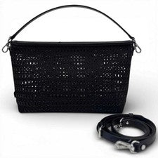 Moda Gianni Chiarini Bolso Mashup Mujer Negro En Tejido Y Piel