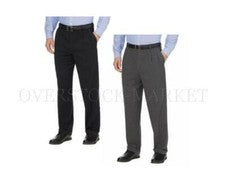 ¡NUEVO! PANTALÓN DE VESTIR PARA HOMBRE JB BRITCHES FASHION TEK 24/7 PLISADO MEZCLA DE LANA! ¡VARIEDAD!