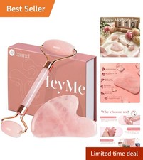 Self-Care Essentials: rodillo de jade de cuarzo rosa y Gua Sha para una piel joven