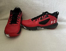 Under Armour Zapatos Para Hombre Talla 12 Rojo UA Lockdown 6 Tenis de Baloncesto Cuero