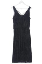 Vestido de verano H&M vestido midi mujer negro talla 38 casual streetwear poliéster