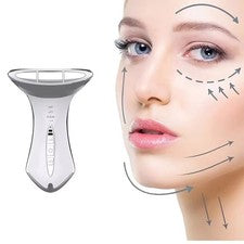 Dispositivo de belleza facial y cuello - Masajeador facial con luz LED para el cuidado de la piel en el hogar