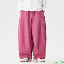 Pantalones de trabajo de pierna ancha recta para hombre y pantalones largos informales informales cómodos talla
