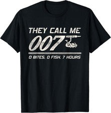 Camiseta 4anglers Fisherman Joke Dad - They Call Me 007 - Divertida Humor Pesca