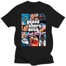 Grand Theft Auto Vice City Camisetas GTA Juego Estampado Ropa de Calle Hombres Mujeres Moda