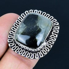 Anillo de joyería de plata esterlina 925 hecho a mano con piedras preciosas...
