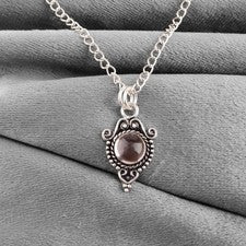 Natural Ametrino Compromiso Hermana Boda Colgante Joyería Plata de Ley 925