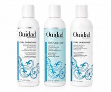 Ouidad Curl Quencher Champú Hidratación Bloqueo Gel Sin Enjuague Set 8.5oz Trío