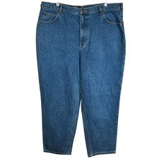 Pantalones de mezclilla Open Trails para hombre calce relajado azul lavado a la piedra 42x30 nuevos