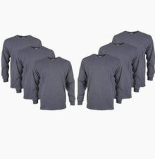 Camiseta Gildan Ultra Algodón Manga Larga Estilo G2400, Brezo Oscuro (Paquete de 6)- 2XL