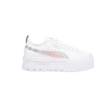 Zapatillas informales blancas PUMA Mayze plataforma iridiscente jóvenes niñas 38622101