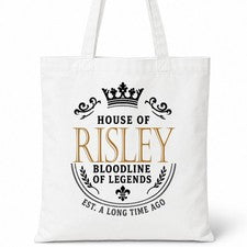 Bolso de Mano RISLEY Casa del Apellido Algodón Idea de Regalo