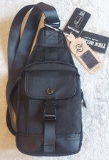 Bolso Bandolera True Religion Jeans en Estilo Negro TR104679 NUEVO CON ETIQUETAS
