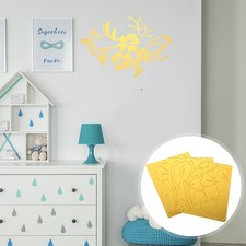 1 juego de calcomanías de pared con flores hágalo usted mismo pared acrílico pared hogar espejo calcomanías de pared