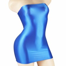 Minivestido de mujer con brillo húmedo vestido de playa bikini cover up traje de baño brillante vestido de tubo