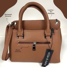 Bolsos con asa superior para mujer Cartera bandolera de diseñador de moda - Marrón