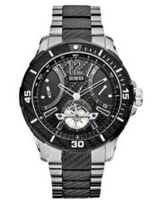 Nuevo Auténtico Reloj GUESS U0175G1 Automático Negro Policarbonato e Inoxidable