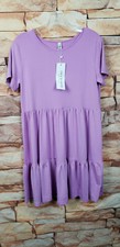 Face Face Mujer Moda - Vestido Manga Corta Talla M Púrpura 95% Algodón