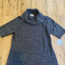 Vestido Suéter Liz Claiborne Para Mujer Gris Vacaciones Navidad Tejido Lujo Preppy L