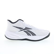 Zapatos deportivos de baloncesto Reebok Press para hombre de lona blanca con cordones