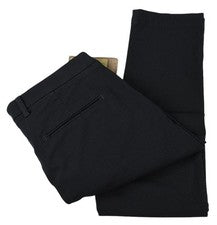 Pantalón Chino ENTRE AMIS Azul Marino Texturizado Algodón Elastizado Frente Plano Corto 48 Italia Nuevo con Etiquetas