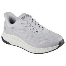 Mens Skechers Bobs Sport Squad Chaos 4 Light Grey Athletic Shoes