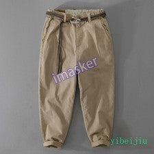 Pantalones largos japoneses de trabajo para hombre calce suelto juvenil Amikaji pantalones informales primavera