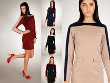 Elegante Vestido para Mujer con Bolsillo Túnica Estilo Botones Talla 8-14 FA63