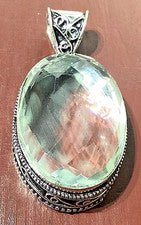 B E R G K R I S T A L L Colgante PIEDRA PRECIOSA PLATA DE LEY 925 HECHO A MANO 1