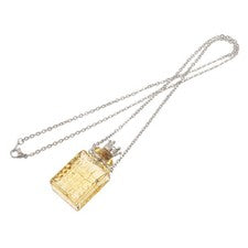 Collar Botella Perfume Vial 3ml, Difusor de Aceite Esencial con Tapa Corona Colgante