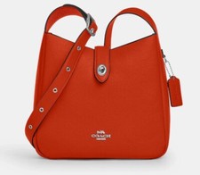 Bolso Bandolera Coach Hadley Convertible de Cuero para Mujer CW002-NUEVO CON ETIQUETAS Naranja Profundo