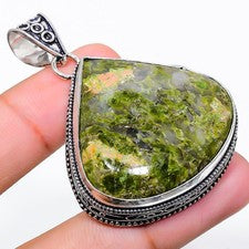 Colgante de joyería de plata esterlina 925 hecho a mano de piedras...