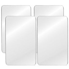 Hojas de pared autoadhesivas de azulejos de espejo acrílico para decoración de paredes del hogar de 4 piezas