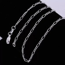 Cadena de plata de ley 925 cadena figura hombre mujer 40-75 cm