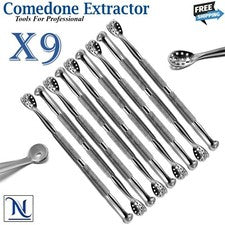 Juego de 9 Extractores de Manchas de Espinillas Removedor de Comedones Espinillas Acné Espinillas Kit de Herramientas