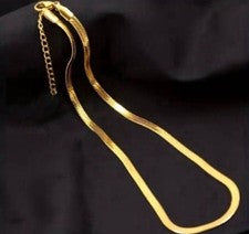 Elegante Cadena Collar Snake Acero Inoxidable con baño de Oro 18k Unisex