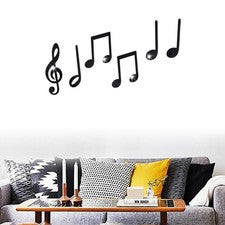 Decoraciones de pared para sala de estar pegatinas de música hogar superficie espejo