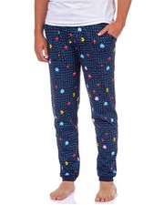 Pantalones de pijama Pac-Man para hombre parpadeantes tinta pinky juego personaje PJ joggers (M)