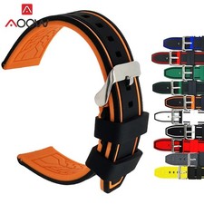 Correa de reloj deportiva de goma de silicona premium de 20 mm 22 mm 24 mm 26 mm