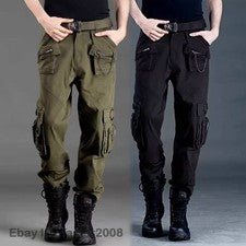 Para hombres Militar Unisex Ejército Bolsillos Informales Pantalones Carga Monos Rectos