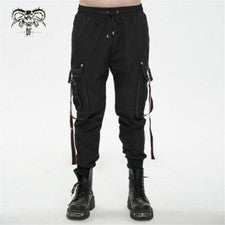 Pantalones Sueltos Diablo Moda Punk Personalidad Cordón Decoración Carga